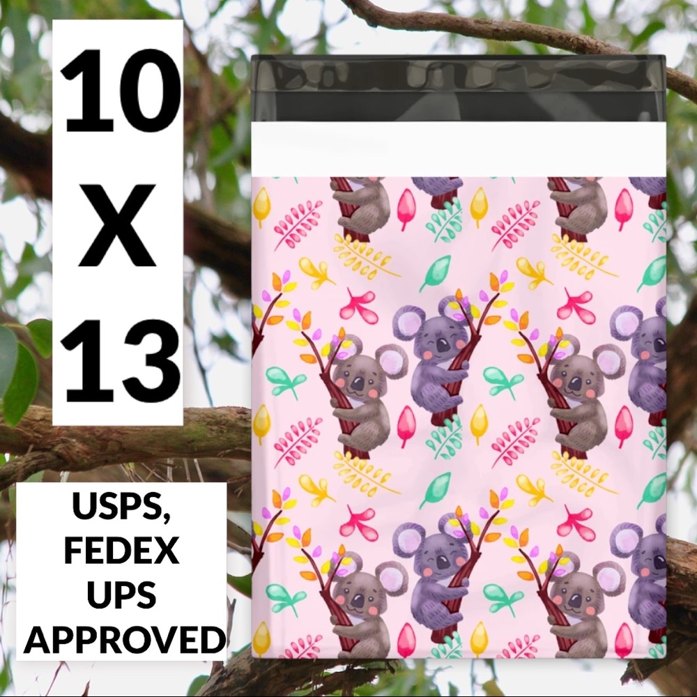 LAST 1 ) 25 10X13 Koala Bears Poly Mailers Shipping Bags PRICE IS FIRM CLEARANCE - Picture 5 of 8